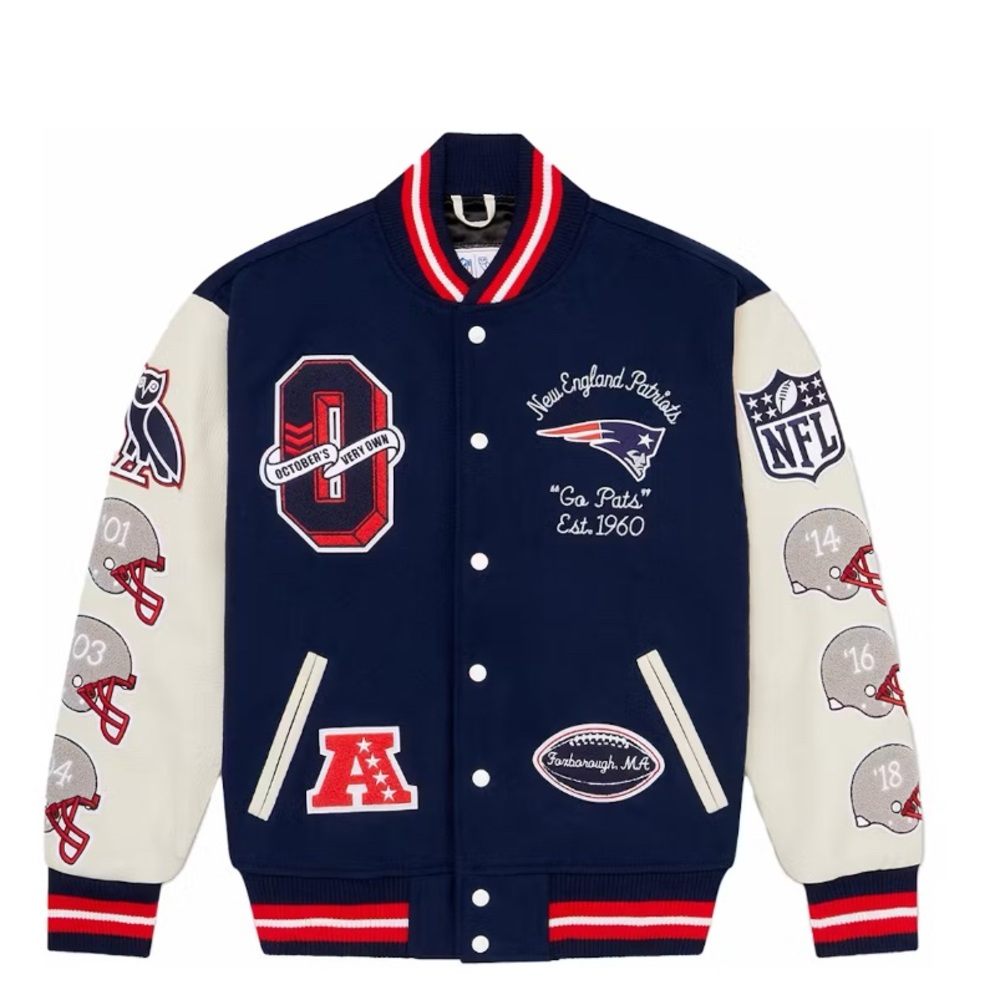 Brand New varsity patriots - NFL x OVO New England Patriots Letterman Jacket